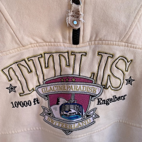 Vintage 80s-90s Titlis Glacier Paradise Switzerland Heavyweight Sweatshirt XXL - Picture 2 of 8